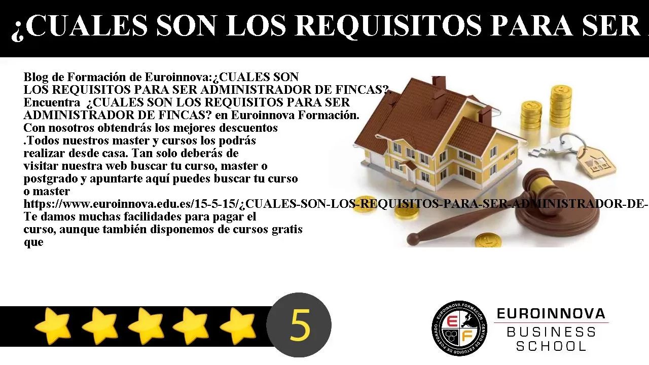 Requisitos para administrador de fincas 3 requisitos para administrador de fincas